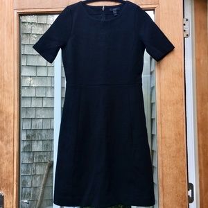 J. Crew Black Wool Short Sleeve Dress